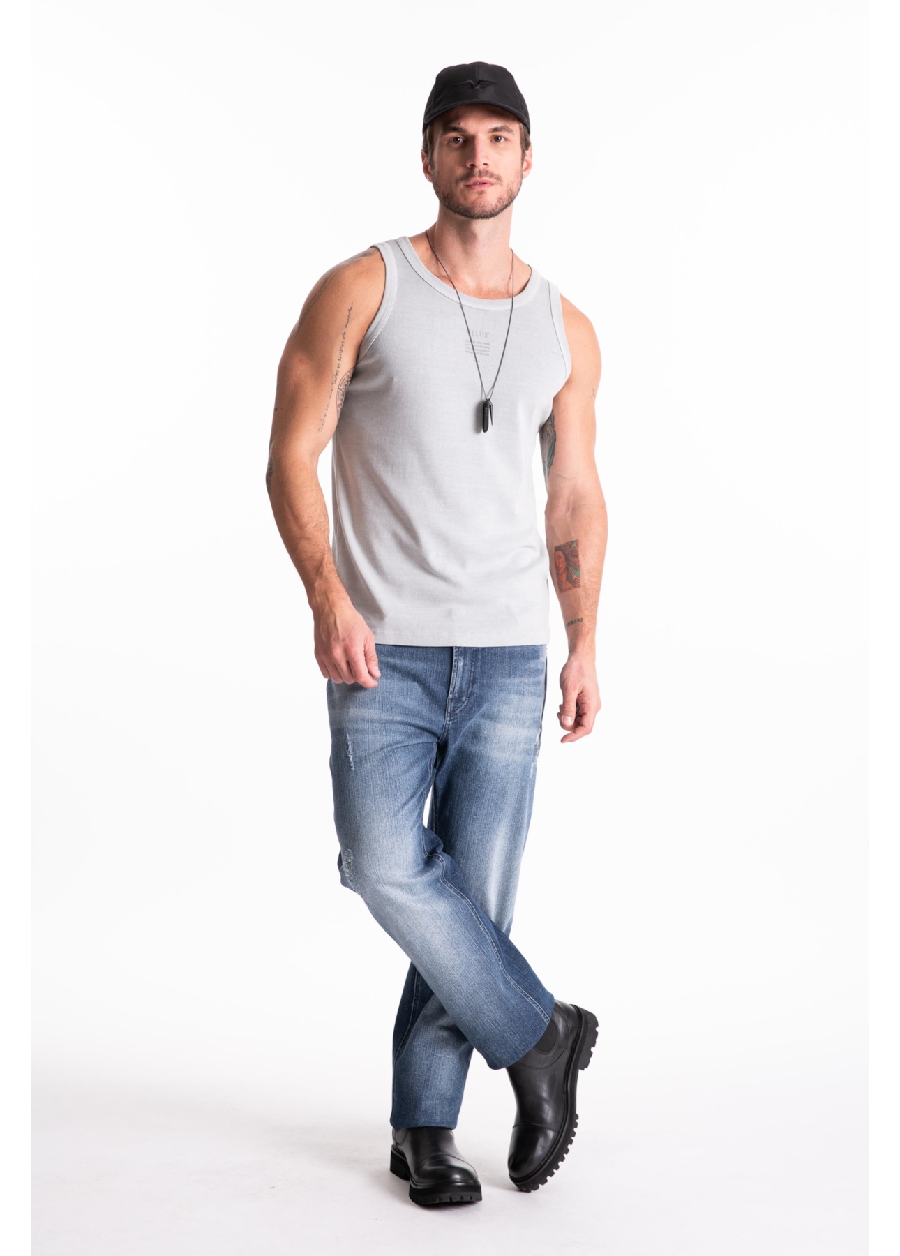 Regata Rib Washed Ellus Crafted Slim Prata