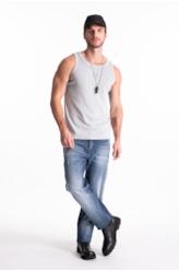 Regata Rib Washed Ellus Crafted Slim Prata