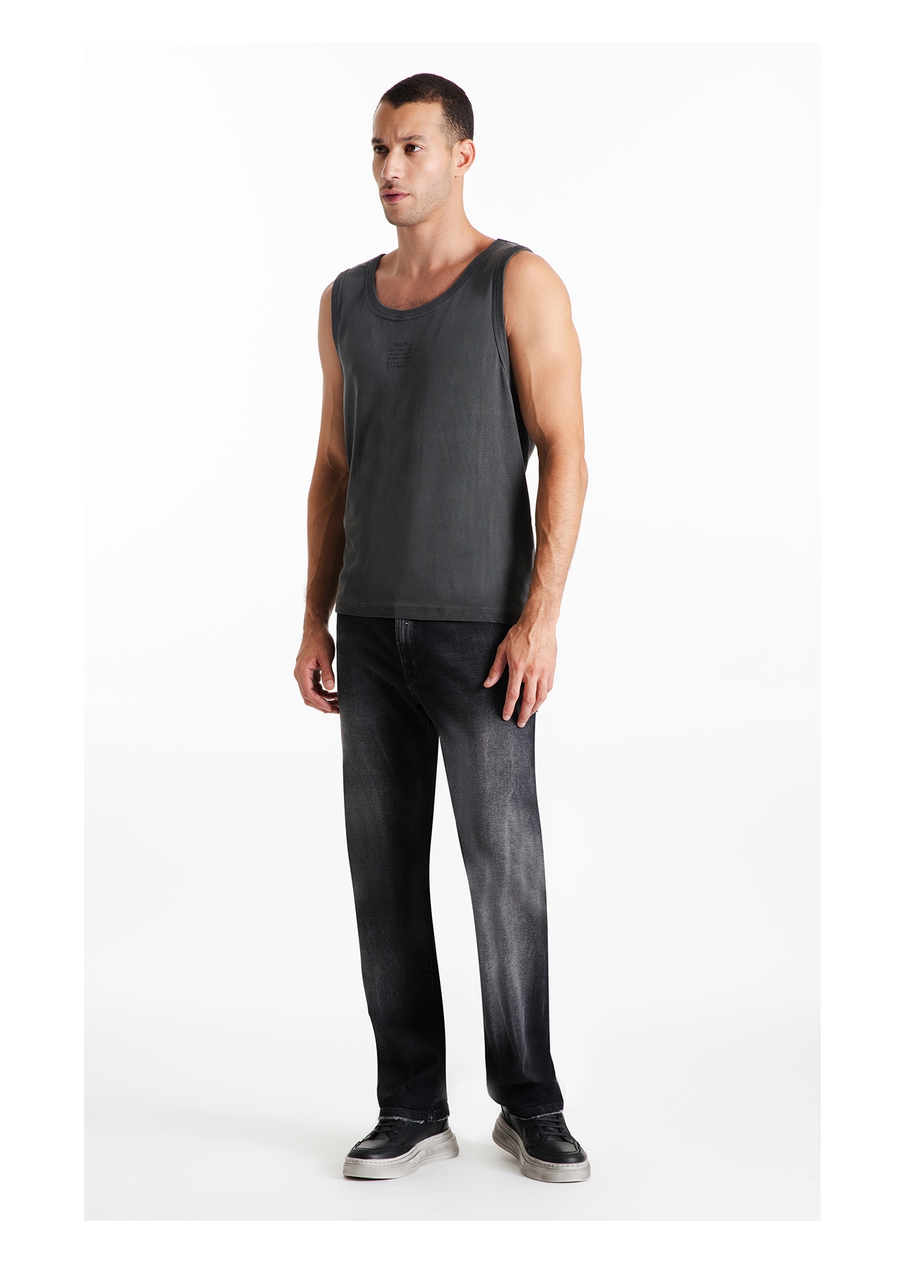 Regata Rib Washed Ellus Slim Preto