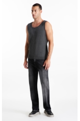 Regata Rib Washed Ellus Slim Preto