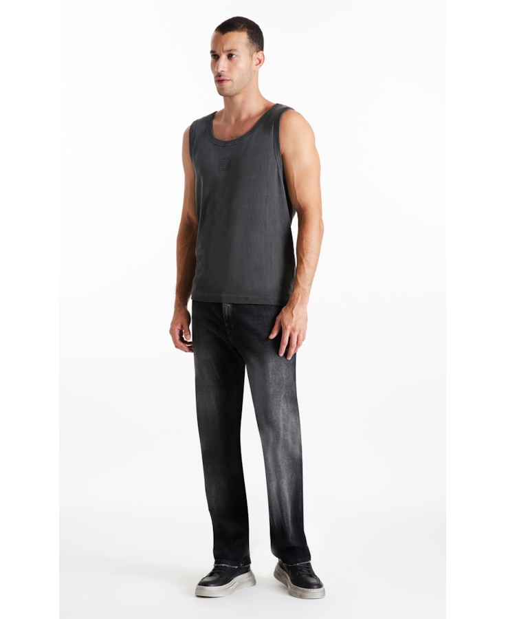 Regata Rib Washed Ellus Slim Preto