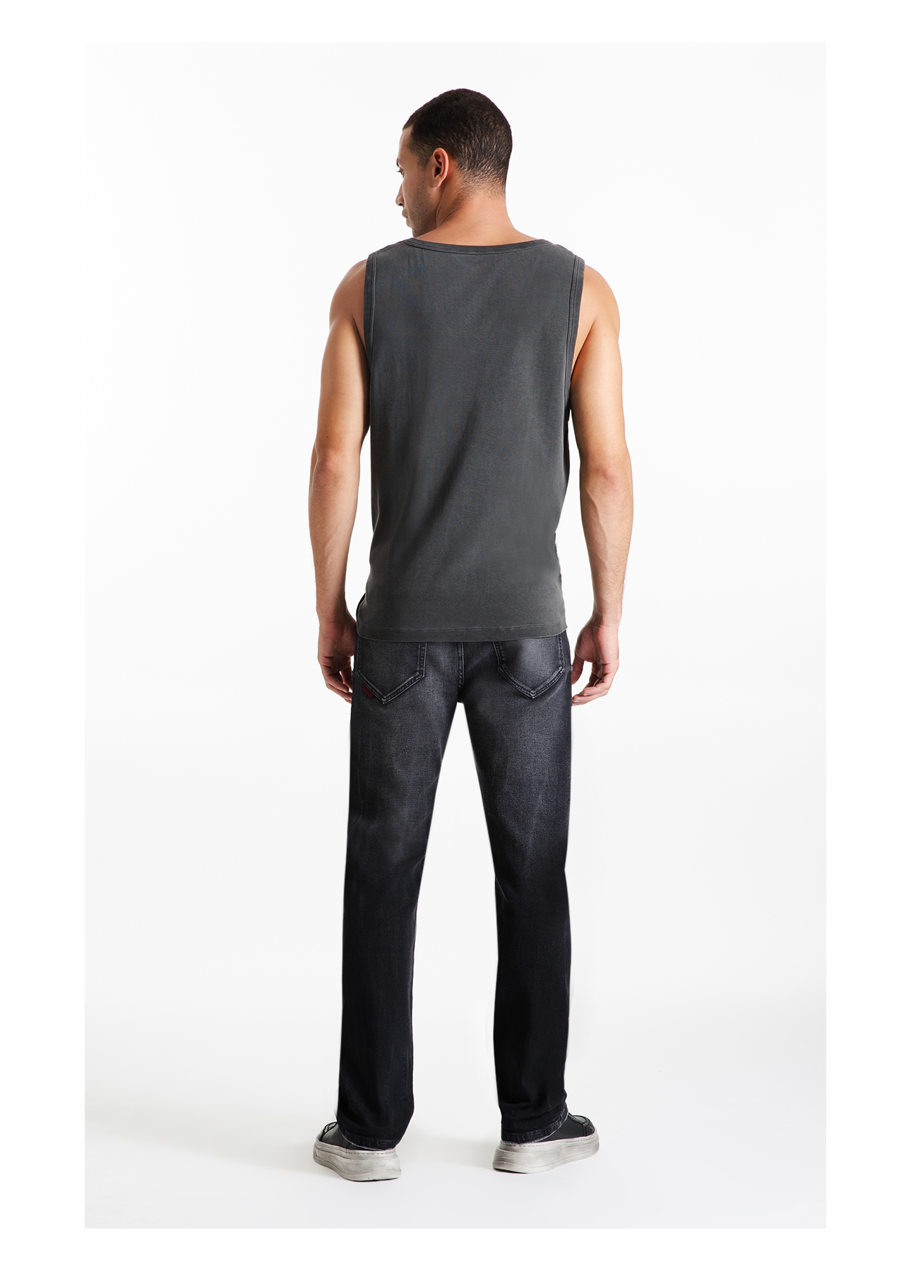 Regata Rib Washed Ellus Slim Preto