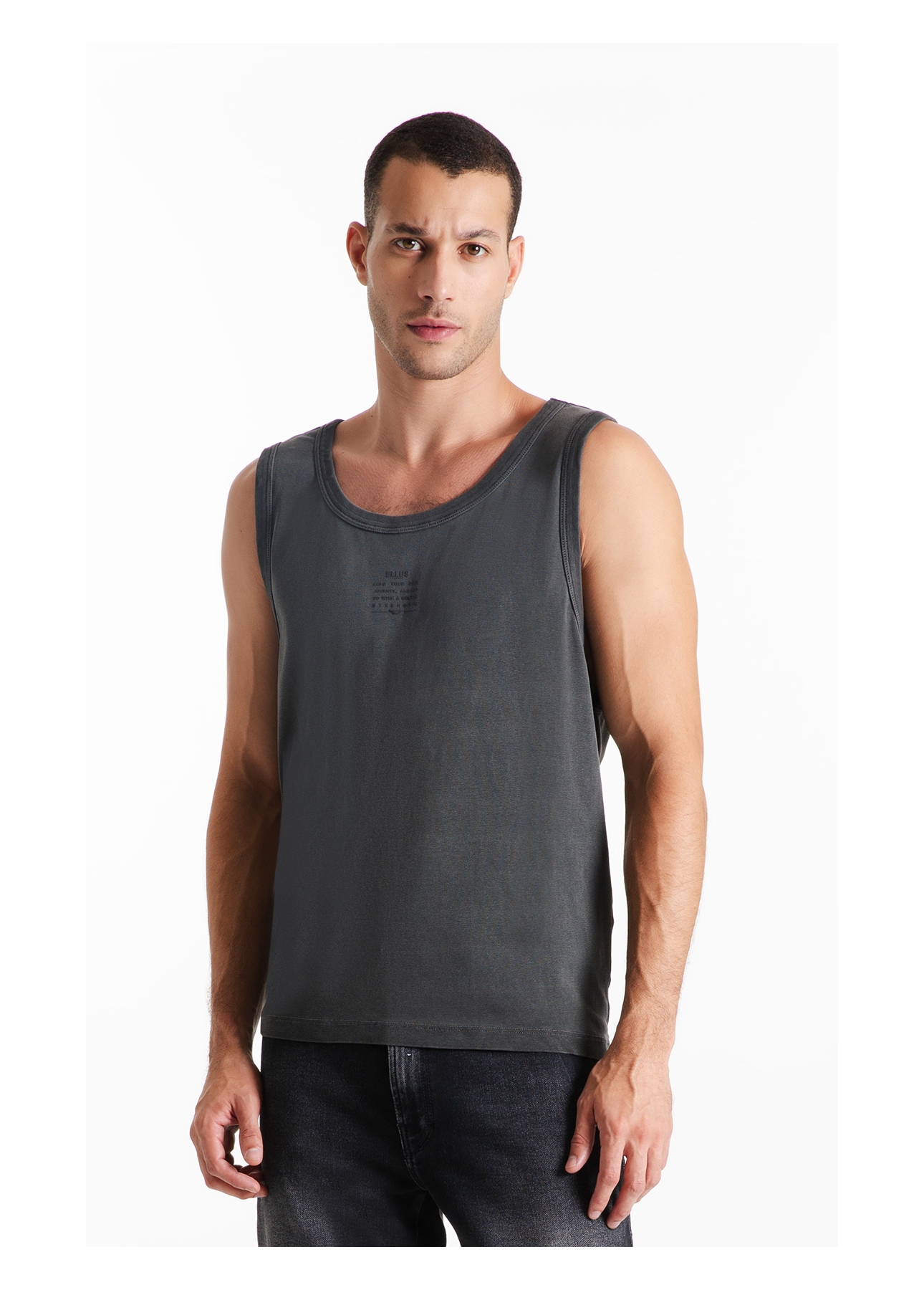 Regata Rib Washed Ellus Slim Preto