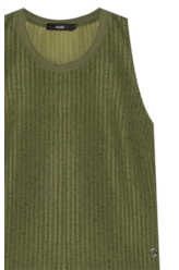 Regata Tricot Lino Verde Oliva