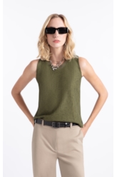 Regata Tricot Lino Verde Oliva