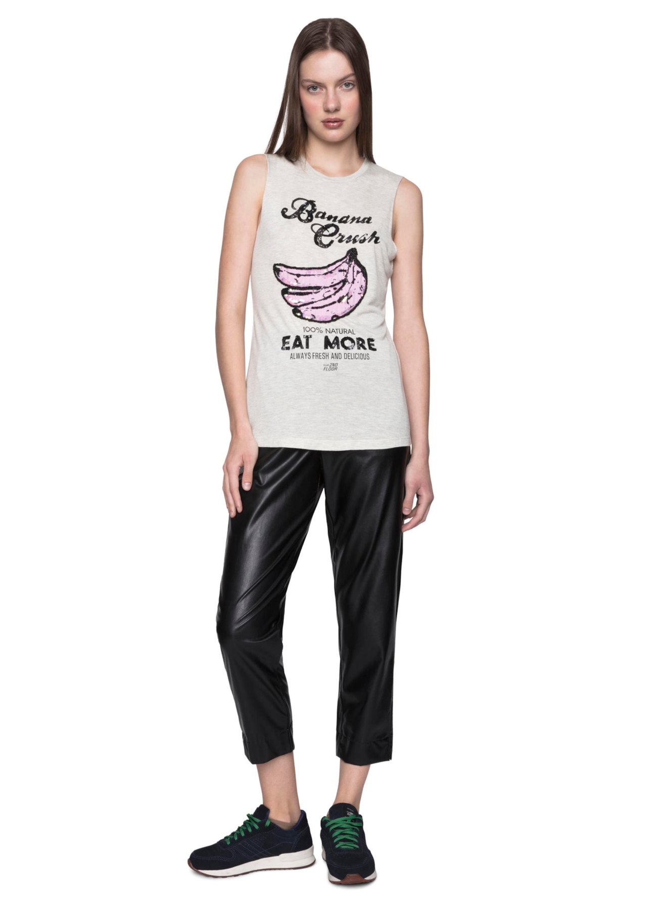 Regata Viscose Melange Banana Crush Cinza Mescla