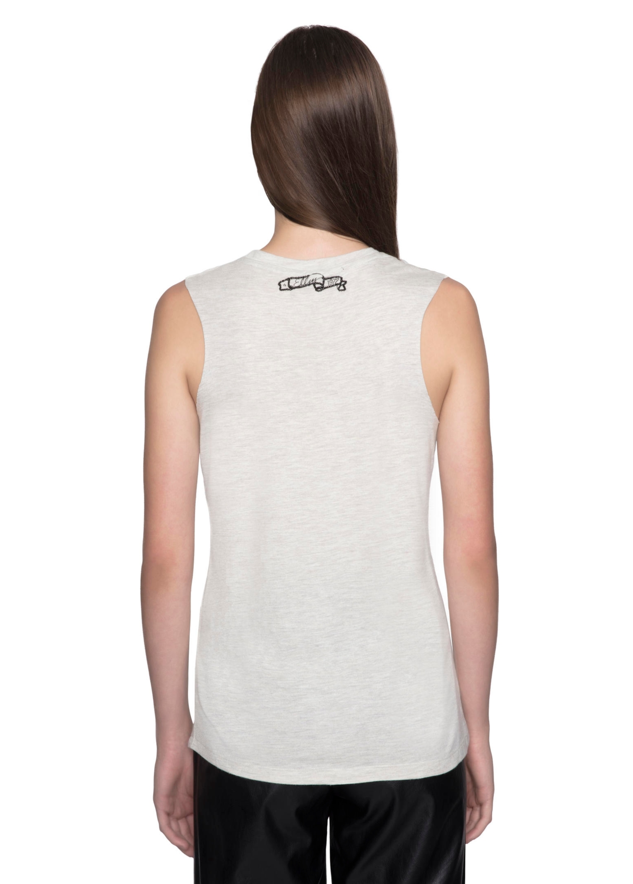 Regata Viscose Melange Banana Crush Cinza Mescla