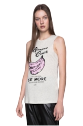 Regata Viscose Melange Banana Crush Cinza Mescla