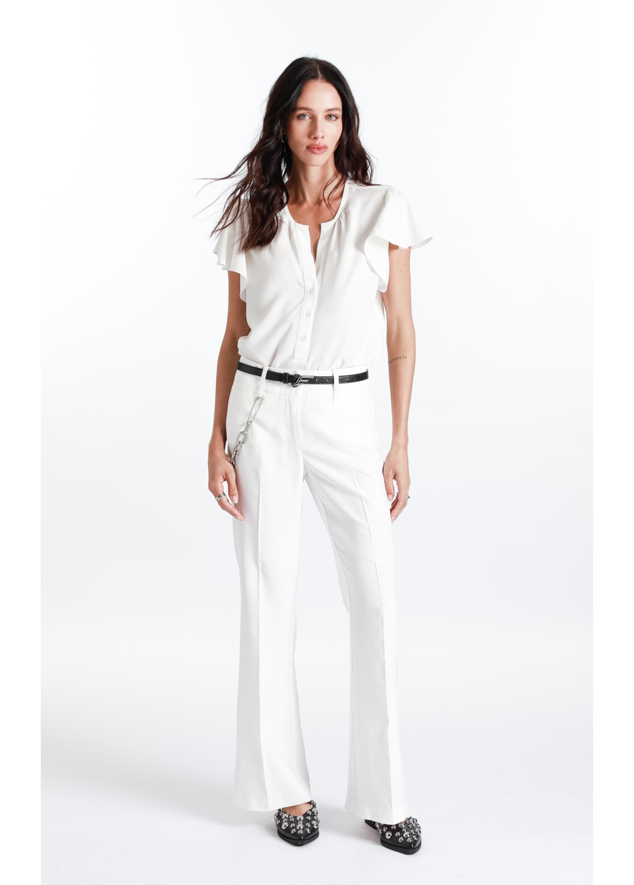 Regata Voil  Ruffle Branco