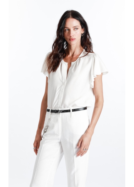 Regata Voil  Ruffle Branco