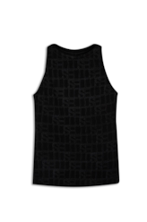 Rib Ellus Monogram All Over Sleeveless Preto