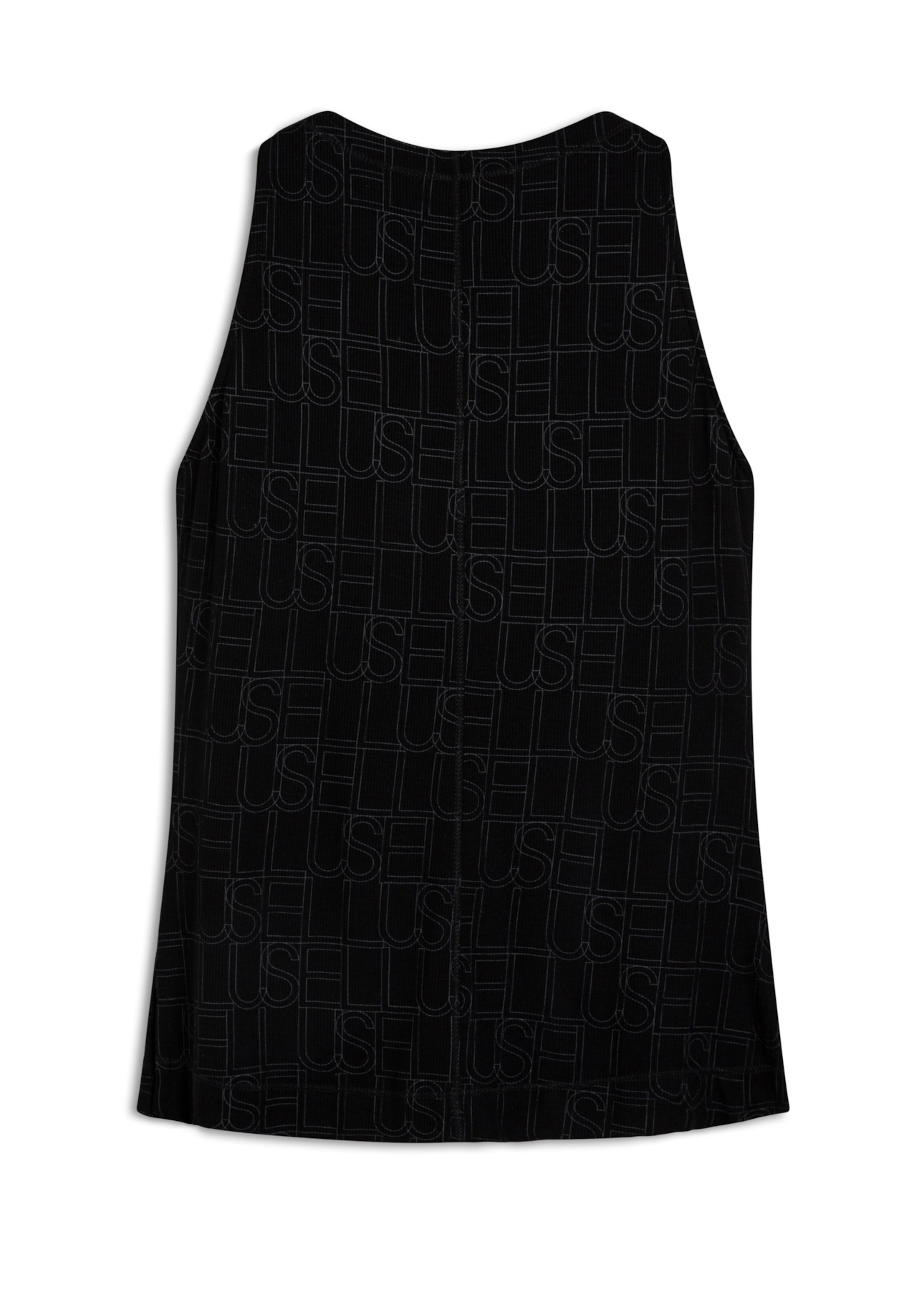 Rib Ellus Monogram All Over Sleeveless Preto