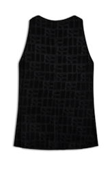 Rib Ellus Monogram All Over Sleeveless Preto