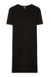 Rib Texturizado Vestido Longo Preto