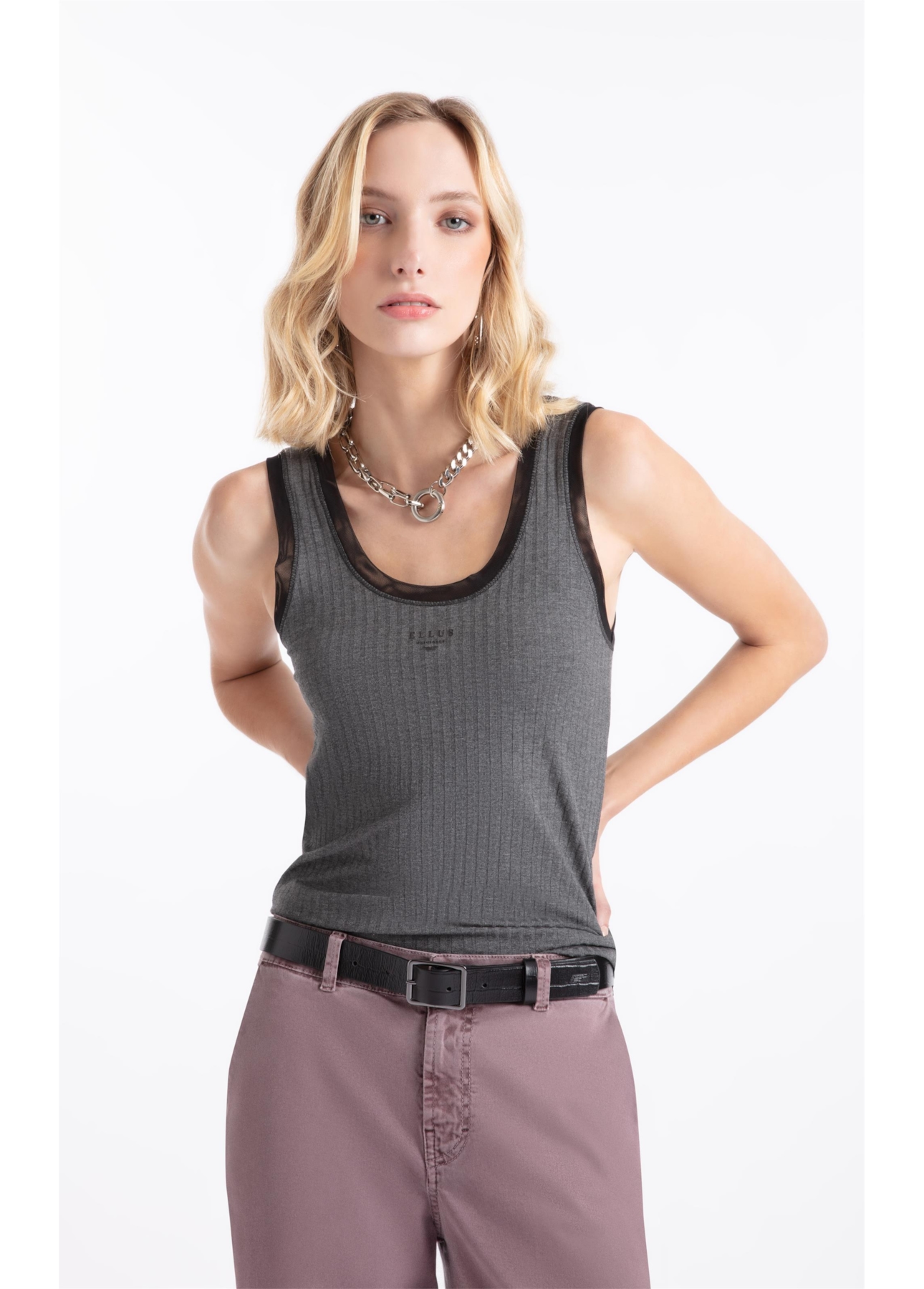 Rib Tule Ellus Originals Regata Chumbo Mescla