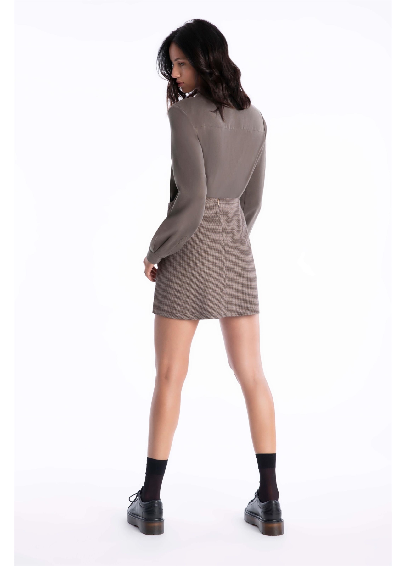 Saia Beverly Hills Skirt Caqui