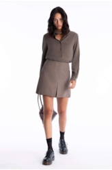Saia Beverly Hills Skirt Caqui