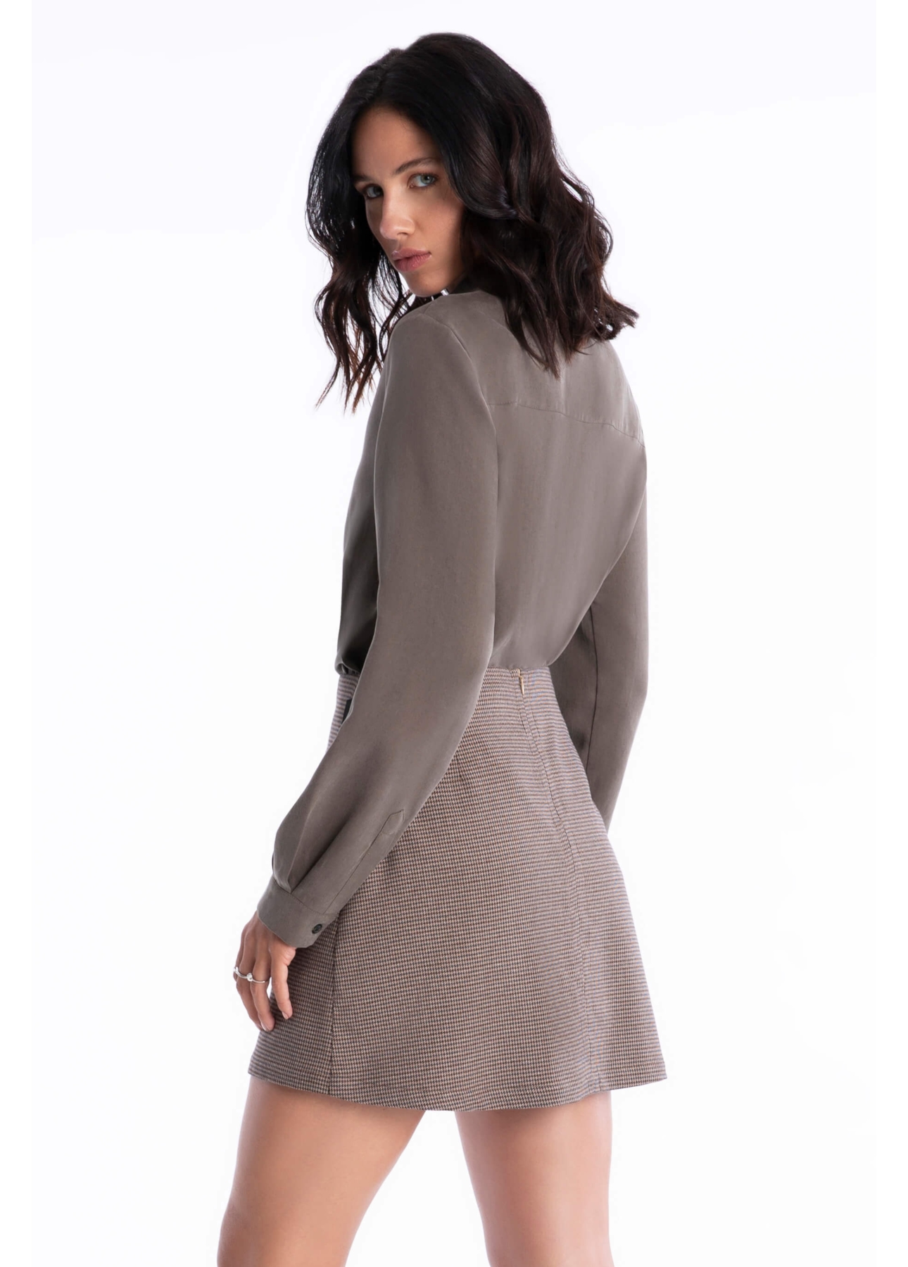 Saia Beverly Hills Skirt Caqui
