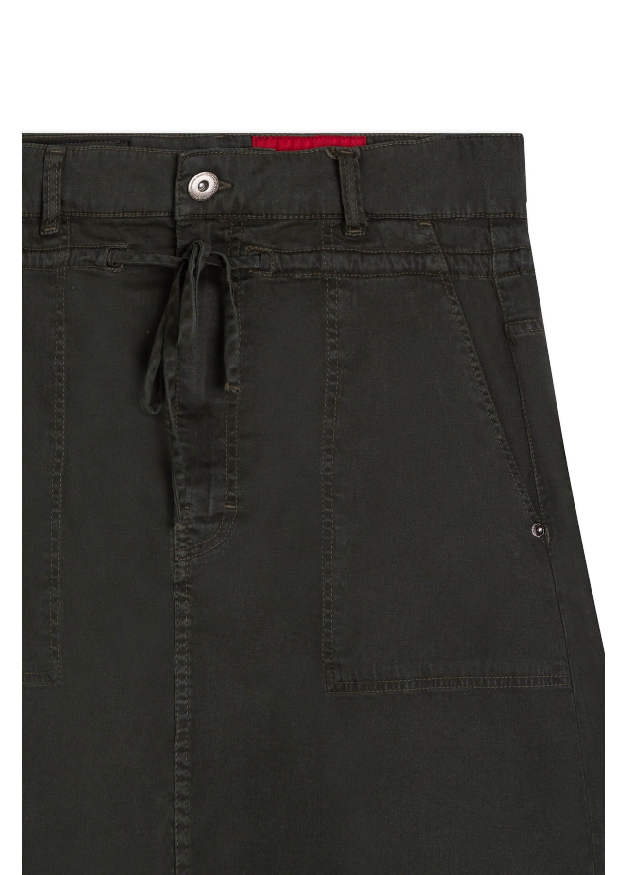 Saia Color Slim Evase Verde Militar