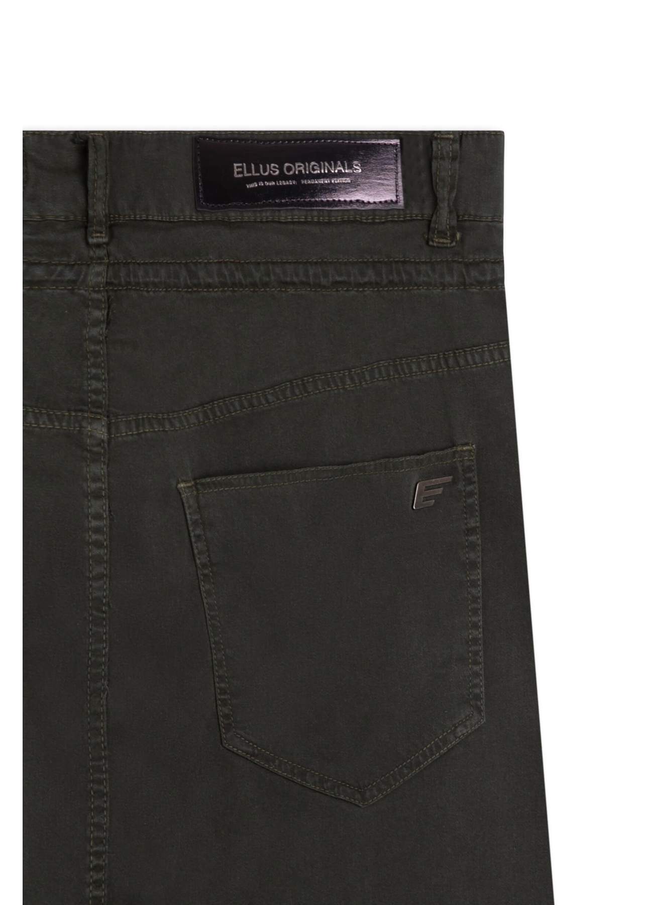 Saia Color Slim Evase Verde Militar