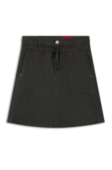 Saia Color Slim Evase Verde Militar