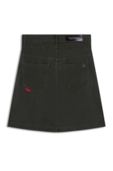 Saia Color Slim Evase Verde Militar