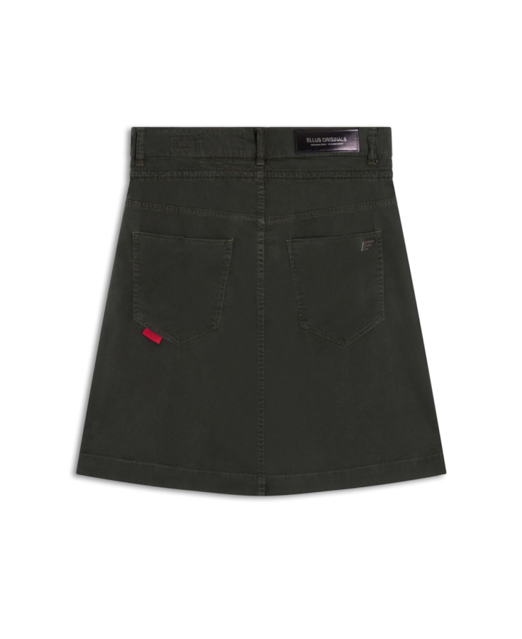 Saia Color Slim Evase Verde Militar