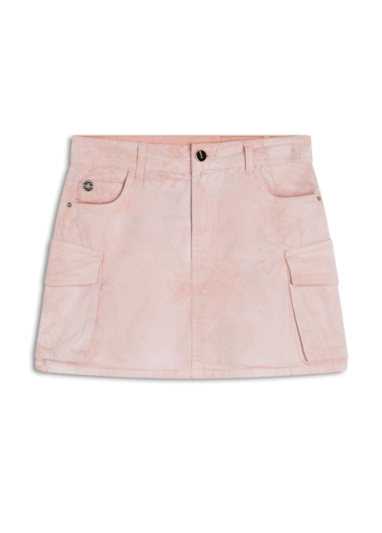 Saia Color Twill Emma Marmorizado Rosa Gum