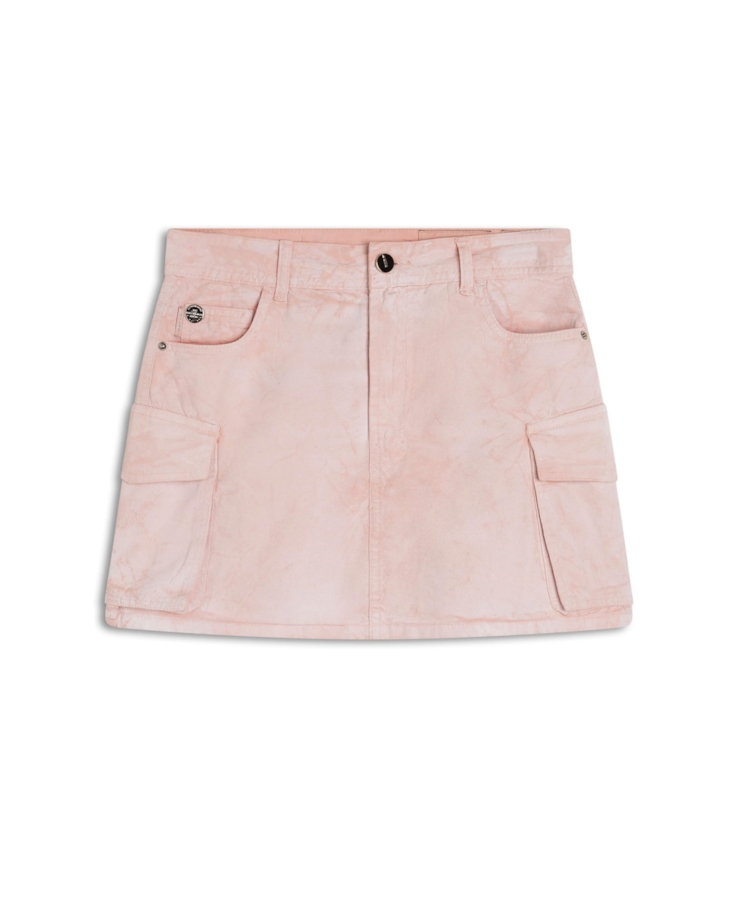 Saia Color Twill Emma Marmorizado Rosa Gum