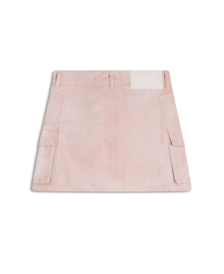 Saia Color Twill Emma Marmorizado Rosa Gum