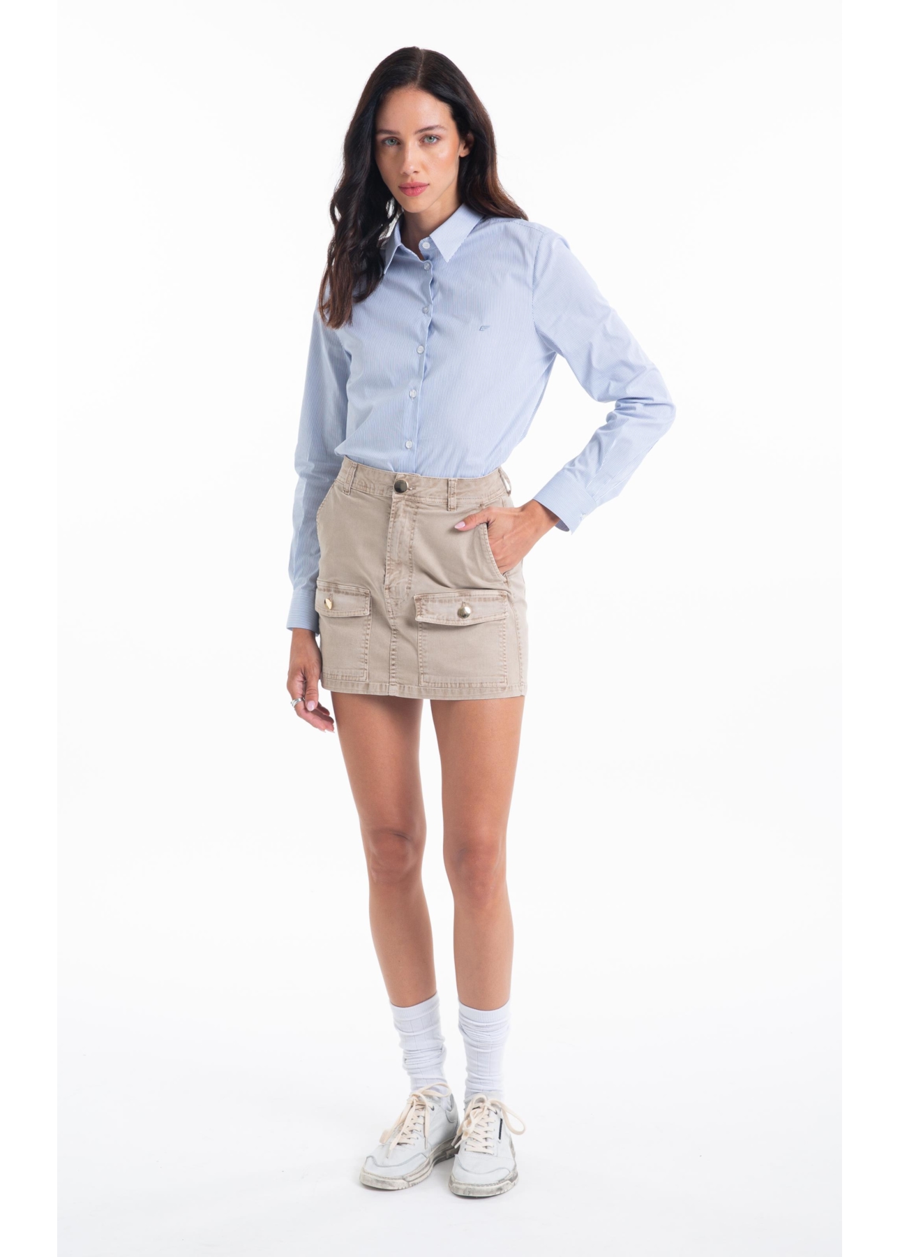 Saia Color Twill Power Cargo Nude