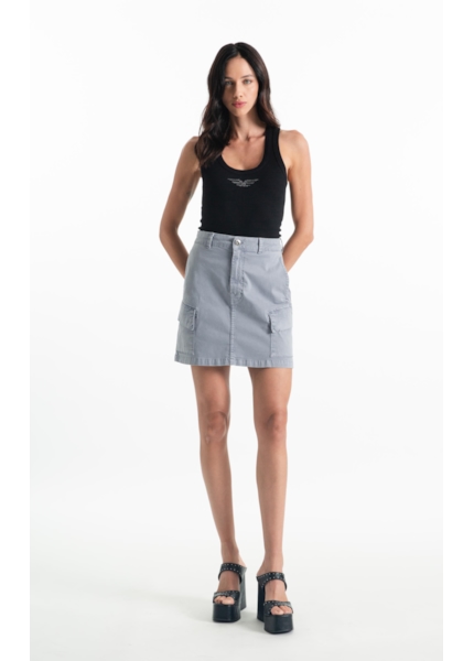 Saia Color Twill Power Emma Cargo Blue Vintage