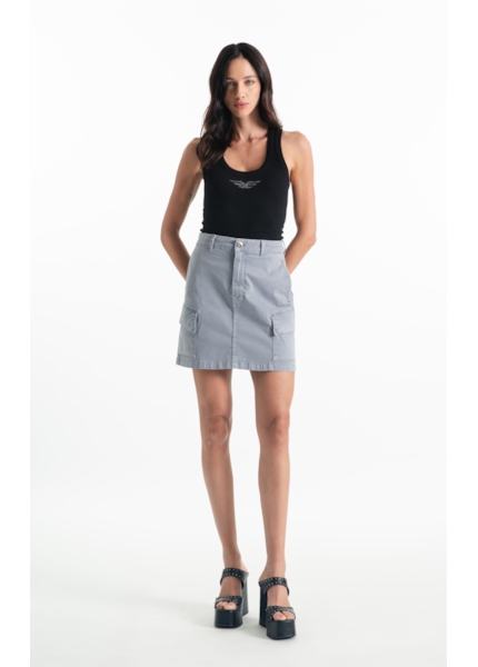 Saia Color Twill Power Emma Cargo Blue Vintage