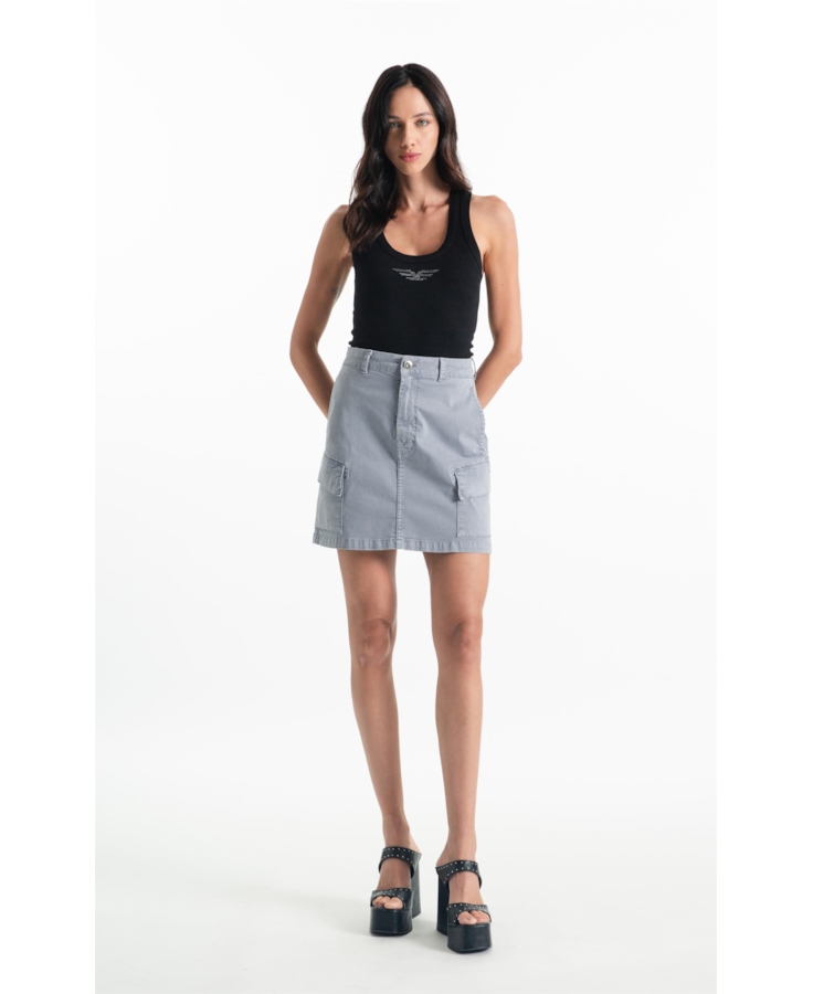 Saia Color Twill Power Emma Cargo Blue Vintage