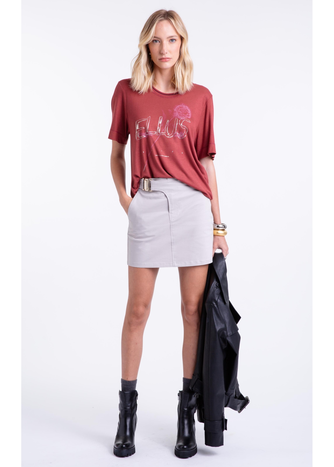 Saia Color Twill Power Fivela Silver