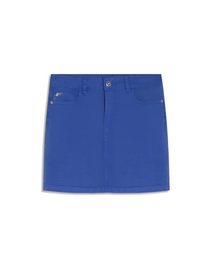 Saia Color Twill Power Zoe Azul Jeans