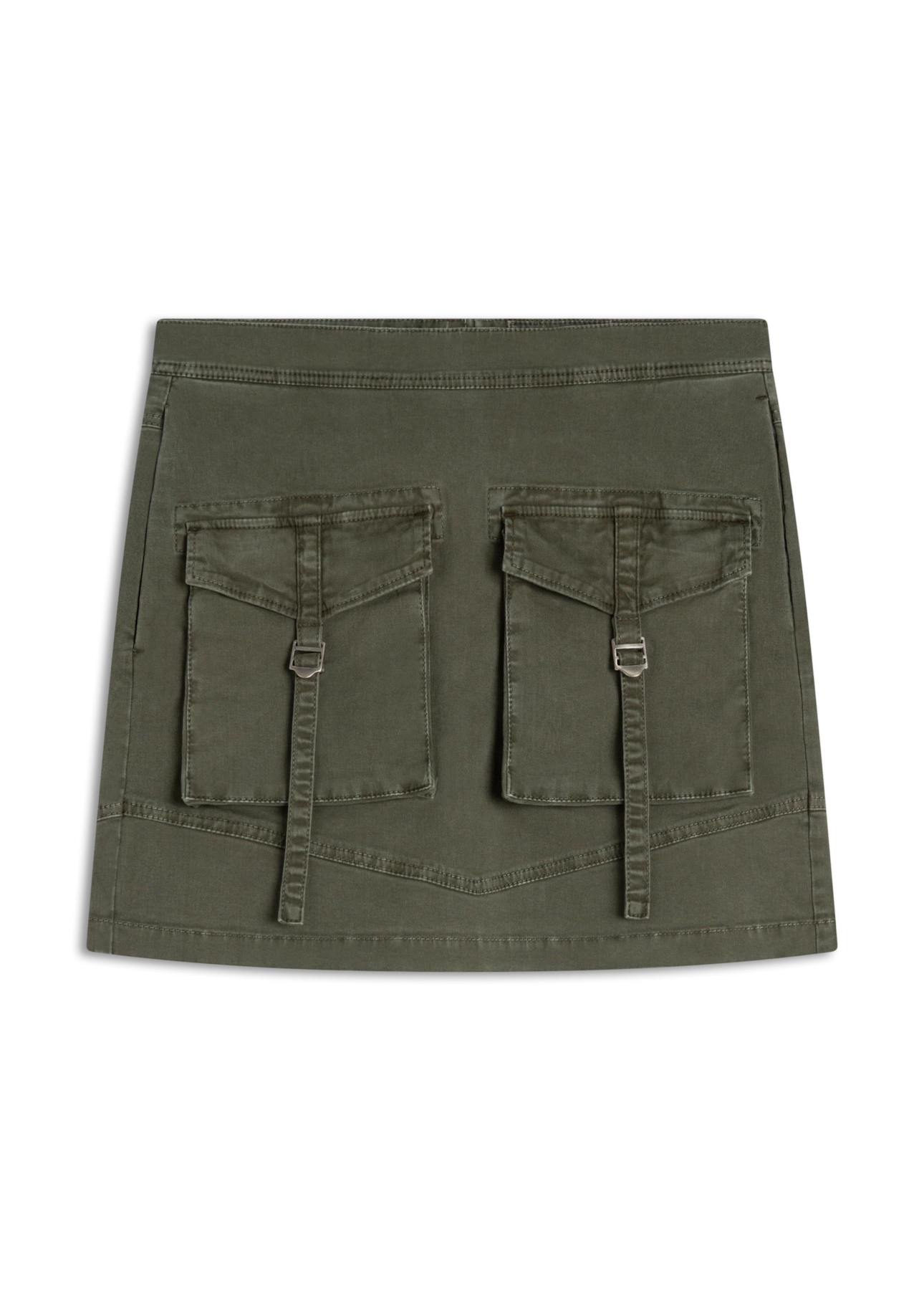 Saia Color Twill Power Zoe Cargo Verde Escuro