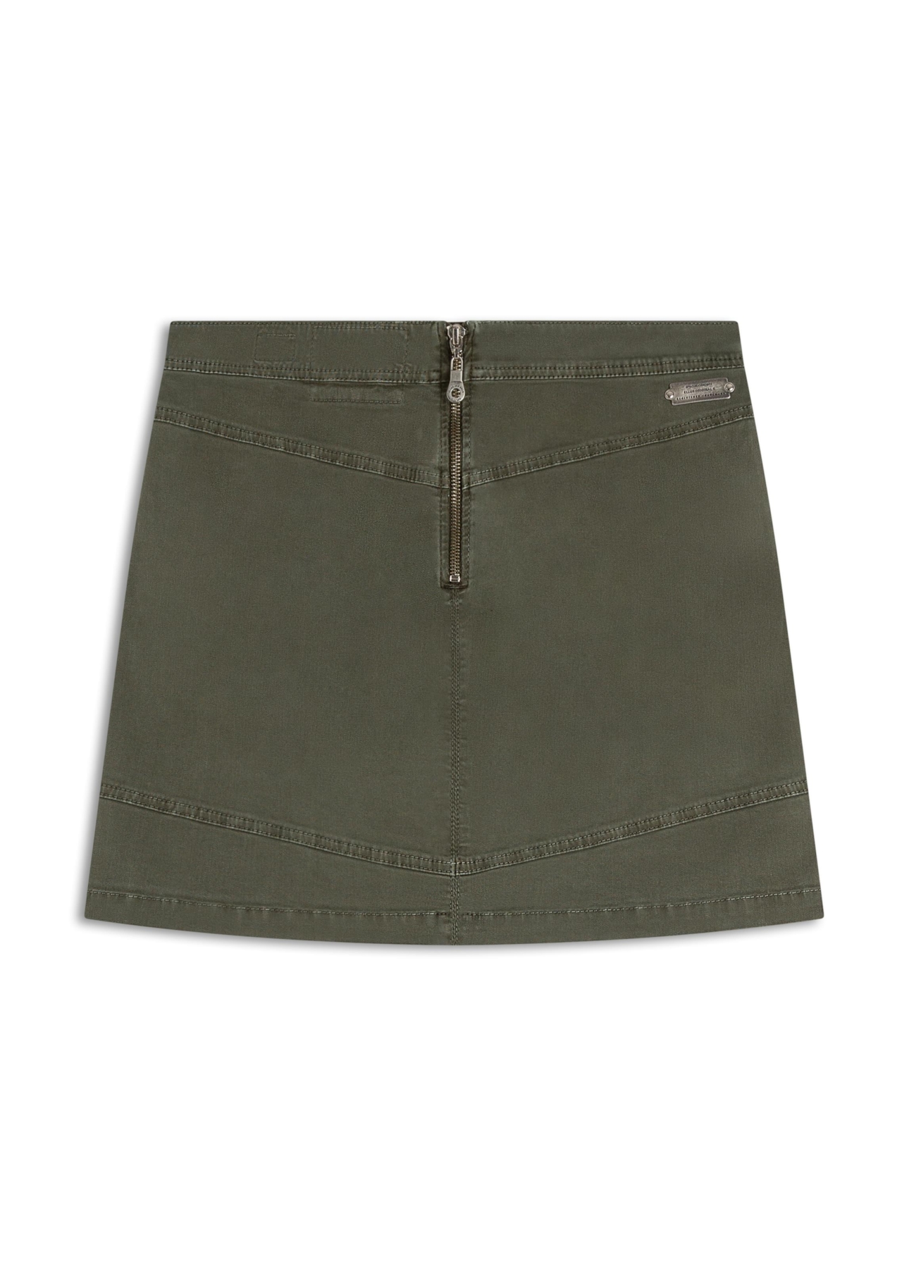 Saia Color Twill Power Zoe Cargo Verde Escuro