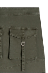 Saia Color Twill Power Zoe Cargo Verde Escuro