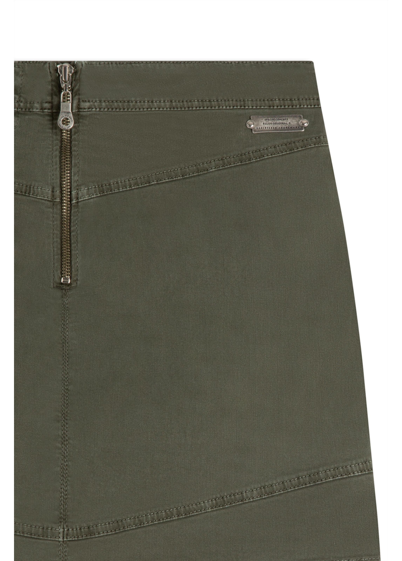 Saia Color Twill Power Zoe Cargo Verde Escuro