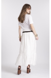 Saia Crinkle Aira Midi Off White