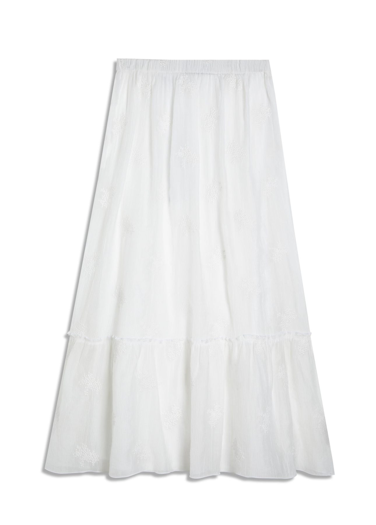 Saia Crinkle Aira Midi Off White
