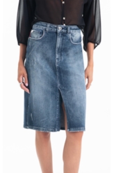 Saia Dark Forest Elastic Midi 5 Pockets Lav.Escuro