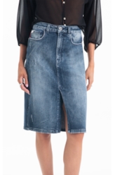 Saia Dark Forest Elastic Midi 5 Pockets Lav.Escuro