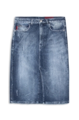 Saia Dark Forest Elastic Midi 5 Pockets Lav.Escuro