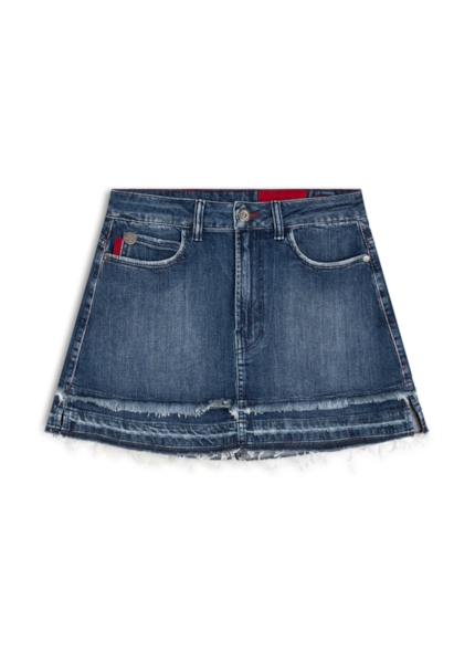 Saia Dark Sea Emma Lav.Escuro C/ Rebolo