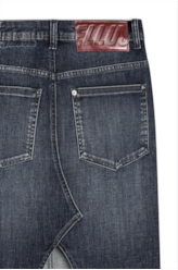 Saia Deep Blue Elastic Midi 1633-Lav.Escuro C/ Used