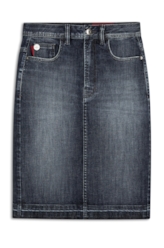 Saia Deep Blue Elastic Midi 1633-Lav.Escuro C/ Used
