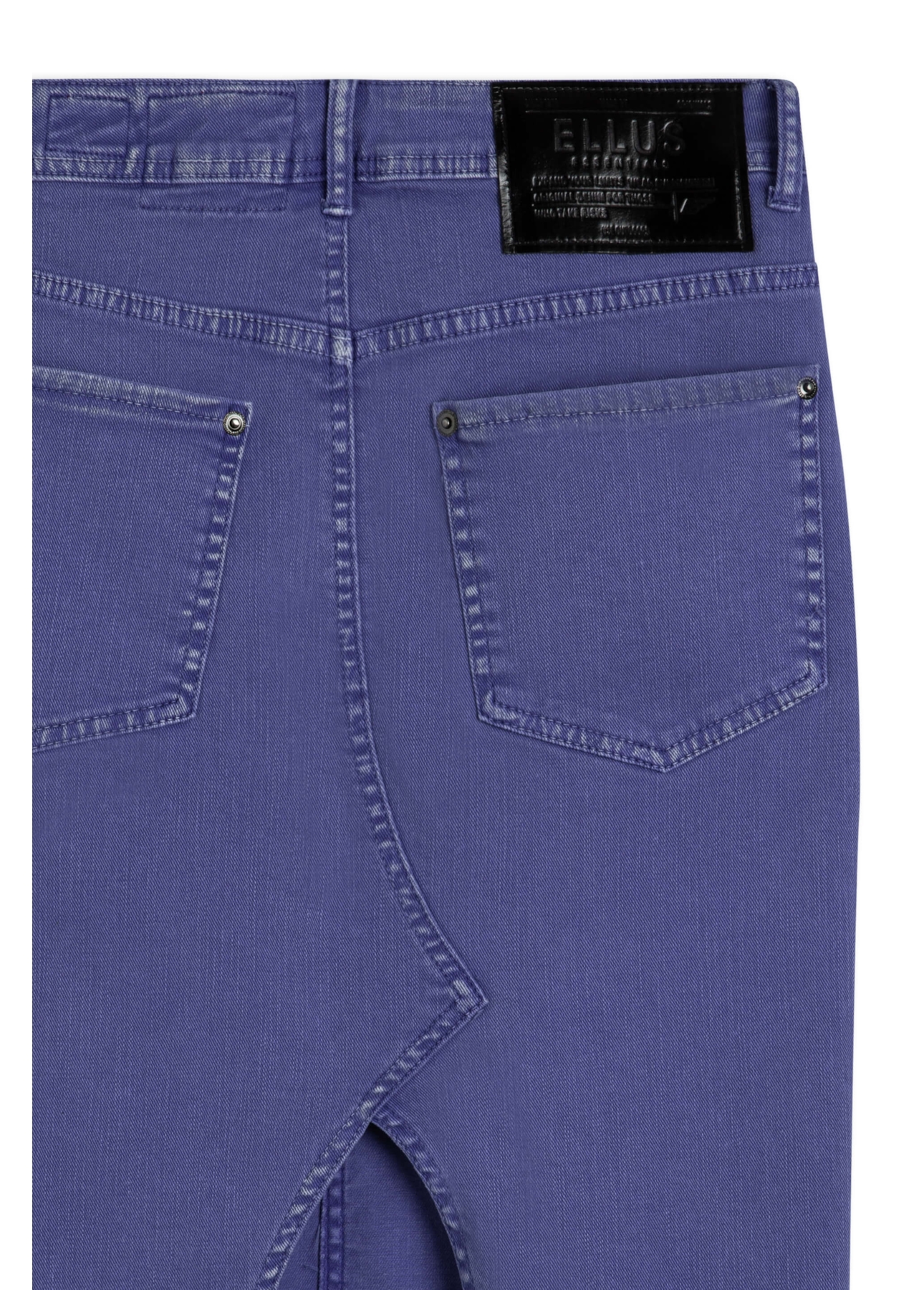 Saia Denim Color Stretch Midi Azul Bic