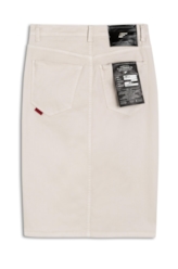 Saia Denim Color Stretch (Midi) Et Metal Areia